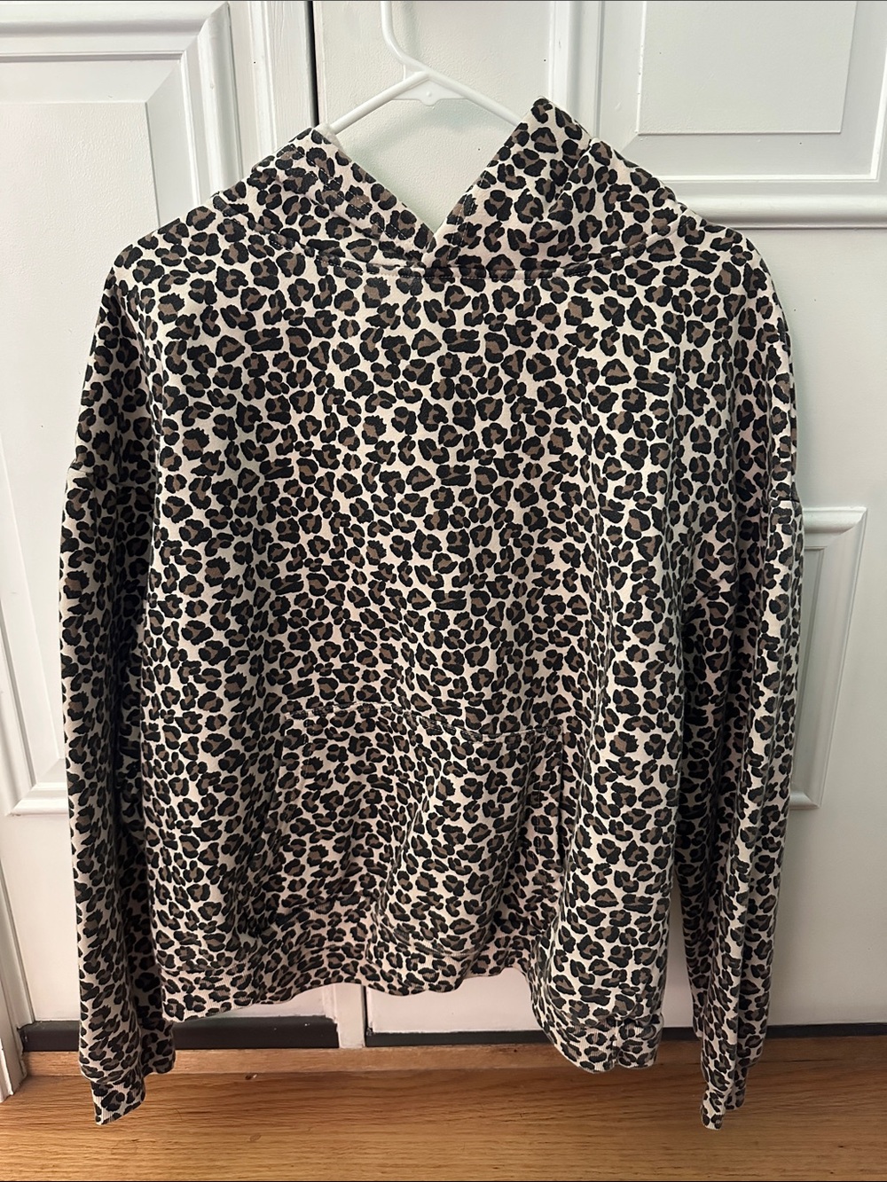 Leopard Print Hoodie - Neutral Tones